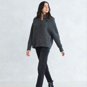 Jenni Kayne Button Pullover Charcoal